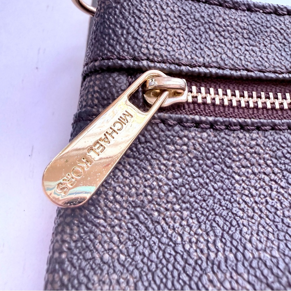 Michael Kors | Black and Brown Monogram Wristlet - Picture 5 of 10